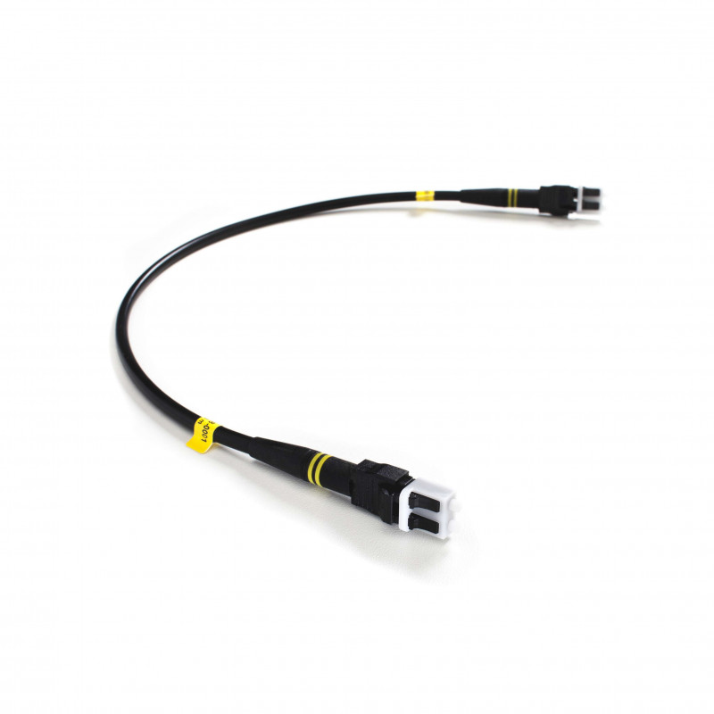 2C SM Jumper Duplex Patch Cable  0.40m Black FieldCast 2Core SingleMode 0,40m
