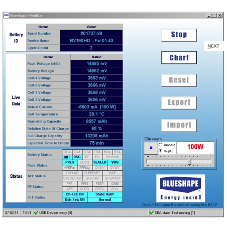 BSMON Blueshape battery Pack Monitor/ Diagnostic Utility Blueshape Unità CBA con Software