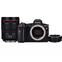 EOS R + RF24-105mm f/4 L IS USM + Adapter EF-EOS Canon Fotocamera Mirrorless + Ottica 24-105mm + adattatore EF-EOS R