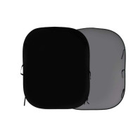 Fondale Lastolite richiudibile Nero / Grigio medio 150 x 180 cm