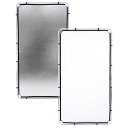 Tessuto Lastolite per skylite fabric piccolo argento/bianco 1,1X2m