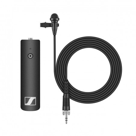 XSW-D PORTABLE LAVALIER SET Sistema Sennheiser MIc ME2-II, trasm. Jack 3.5mm M + Ricev. Jack 3.5mm M + 2Clip + 2 Cavo