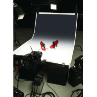 Colorgrad  Colorama PVC Grad Background 110x170cm White/Black