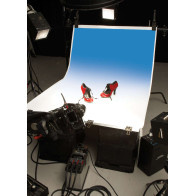 Colorgrad ColoramaPVC Background 110 x 170cm White / Blue