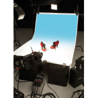 Colorgrad Colorama PVC Background 110 x 170cm White / Aqua