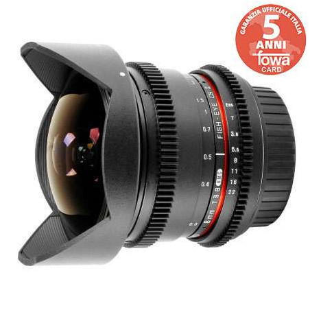 SY83VC SAMYANG OBIETTIVO 8MM T/3,8 VDSLR UMC FISH-EYE CS II CANON