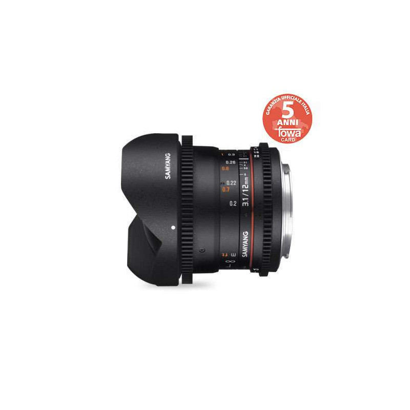 SY11VM SAMYANG OBIETTIVO 12MM T/3,1 VDSLR ED AS NCS FISH-EYE CANON M