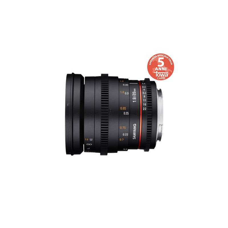 SY20VE SAMYANG OBIETTIVO 20MM T1,9 ED AS UMC VDSLR SONY E