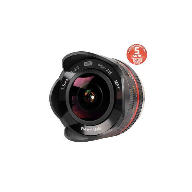 SY75BL Samyang Obiettivo 7,5mm F3,5 UMC MTF black