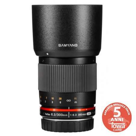 SY3CAB Samyang teleobiettivo 300mm F 6,3 ED UMC CS Canon M Black