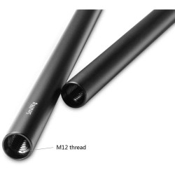 1053 SmallRig 15mm Black Aluminum Alloy Rod(M12-30cm) 12pollici , 2 pezzi