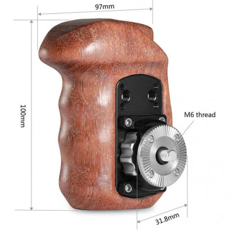 1941 SmallRig Impugnatura in legno laterale destra con rosone Arri