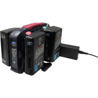 VL-4Se IDX Caricatore e alimentatore simultaneo con attacco  V-Mount a 4 canali (batterie non incluse)