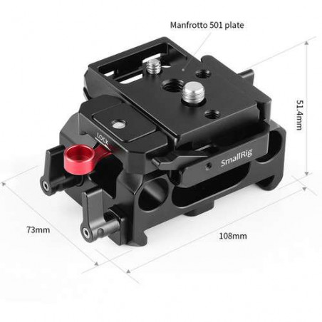 DBM2266B Smallrig 501PL-Compatible Baseplate for BMPCC 4K