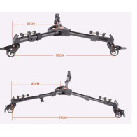 DF1 Stella a terra COMAN per treppiede, Max 15 Kg, con ruote