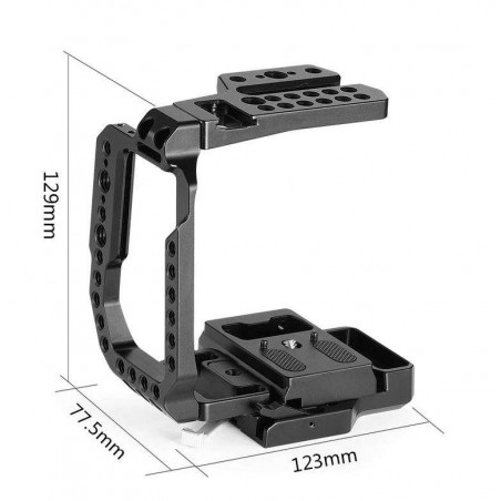 CVB2255 Smallrig QR Half Cage per Blackmagic Pocket Cinema Camera 4K e Pocket 6K