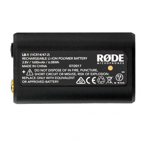 LB-1 RODE Batteria ricaricabile agli ioni di Litio 1600mAh per VMP+ e TX-M2