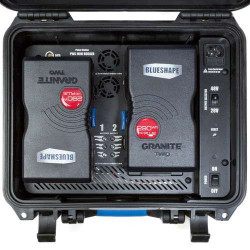 PWS-RUGGED MINI Power-Station Blueshape 48V-28V-14V da produzione sul campo per batterie con attacco V-Lock