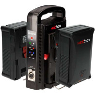 PROBANK-2M HEDBOX, Kit di alimentazione con 2 batterie Nero M e un caricabatteria RP-DC100