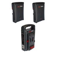 PROBANK-2S HEDBOX, Kit di alimentazione con 2 batterie Nero S e un caricabatteria RP-DC100