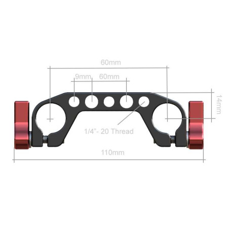 ROD CLAMP HEDBOX Morsetto a barra RailBlock da 15 mm