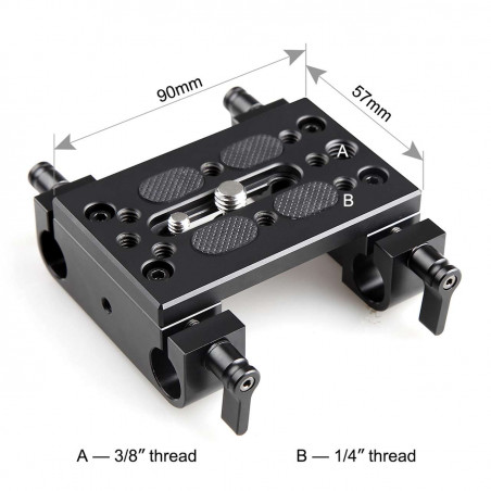 1775 SmallRig Piastra di base con doppio morsetto da 15 mm