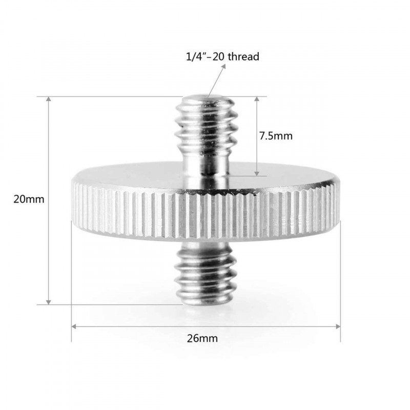 859 SmallRig Perno a testa doppia BIG con filetto da 1/4 "a 1/4"