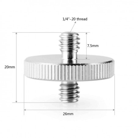 859 SmallRig Perno a testa doppia BIG con filetto da 1/4 "a 1/4"