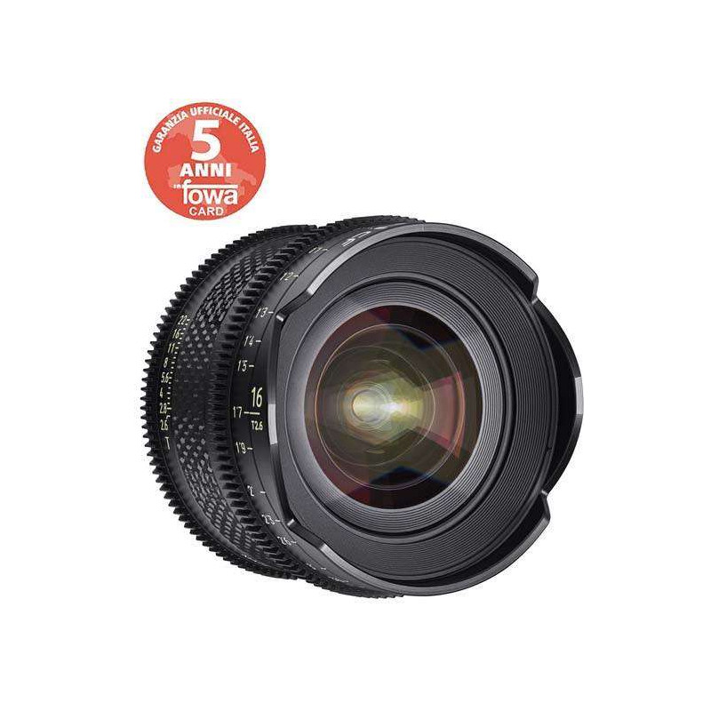 SYF16C Samyang XEEN CF Obiettivo 16mm T2.6 FF Cine Canon EF in fibra di carbonio