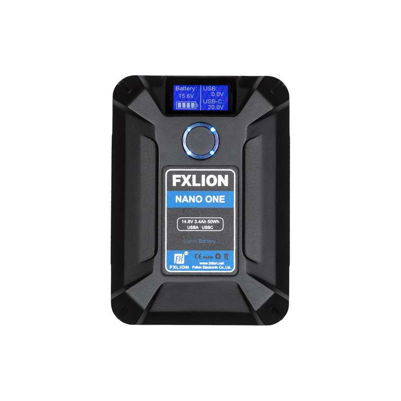 Nano One Fxlion batteria V-Lock, 14,8V 50Wh 3,4A, D-TAP USB-A-C-MICRO OUTPUT