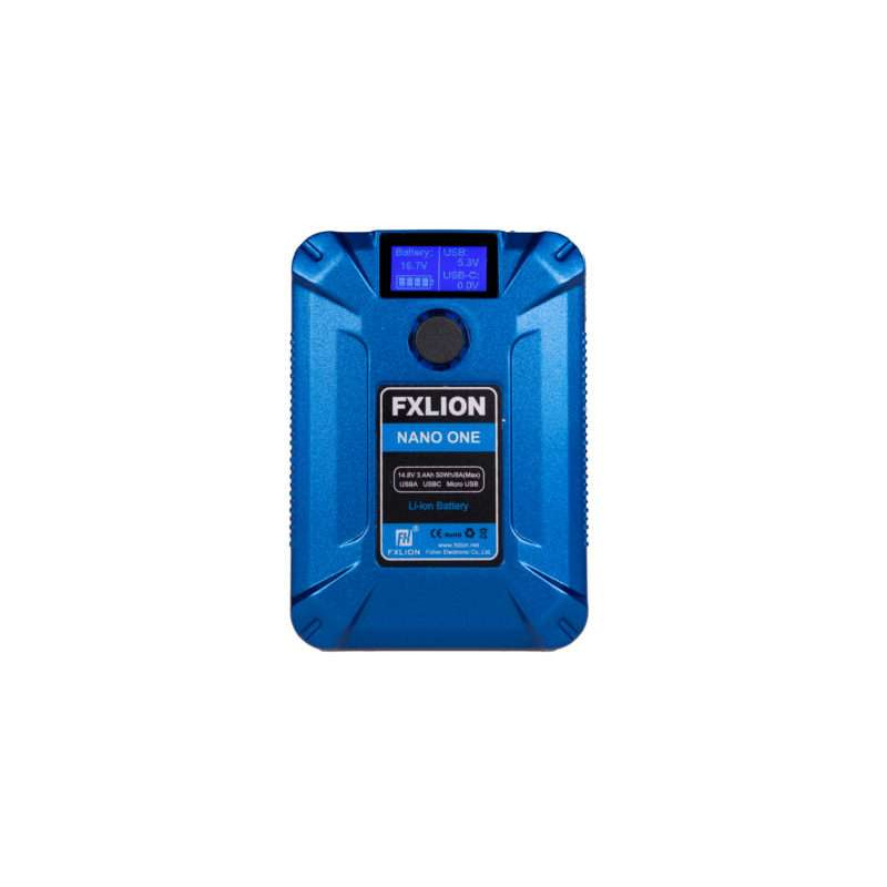 Nano One Fxlion batteria V-Lock color, 14,8V 50Wh 3,4A, D-TAP USB-A-C-MICRO OUTPUT