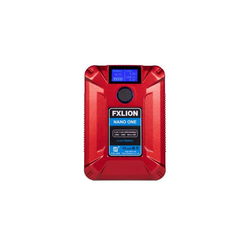 Nano One Fxlion batteria V-Lock color, 14,8V 50Wh 3,4A, D-TAP USB-A-C-MICRO OUTPUT