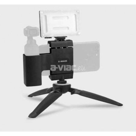 PH04K Kit E-Image supporto per smartphone con mini treppiede + lampada E9