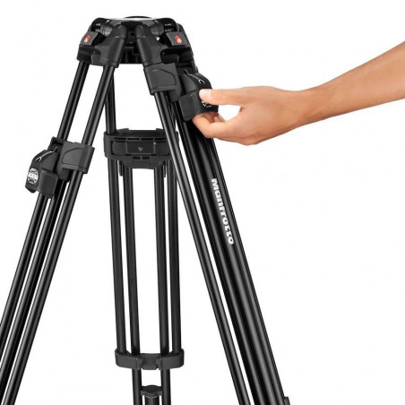 MVK509TWINFA Manfrotto 509 Pro Testa video e treppiede 645 Fast Twin Alu