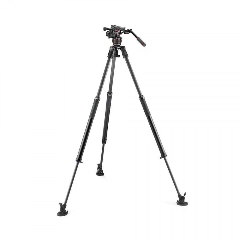 MVK612SNGFC Manfrotto Nitrotech 612 con Treppiede 635 Fast Tubo Singolo Carbonio (stella non inclusa)