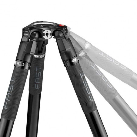 MVK612SNGFC Manfrotto Nitrotech 612 con Treppiede 635 Fast Tubo Singolo Carbonio (stella non inclusa)