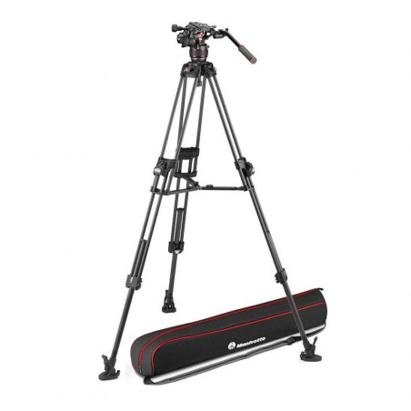 MVK608TWINFC Manfrotto Nitrotech Serie 608 e Treppiede 645 Fast 2 Tubi Carbon (stella non inclusa)