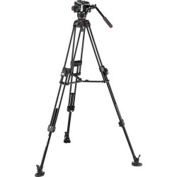 MVK504XTWINFA Manfrotto Testa Piatta 504X e treppiede 645 Fast Twin Alu