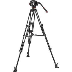 MVK504XTWINMA Manfrotto Testa Fluida 504X e Trep. 2 tubi in Allu. e stab. centr.