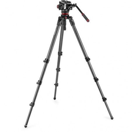 MVK504XCTALL Manfrotto Testa Fluida 504X e Treppiede Tubo Sing. Carbonio 536