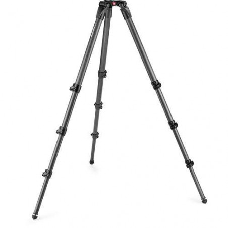 MVK504XCTALL Manfrotto Testa Fluida 504X e Treppiede Tubo Sing. Carbonio 536