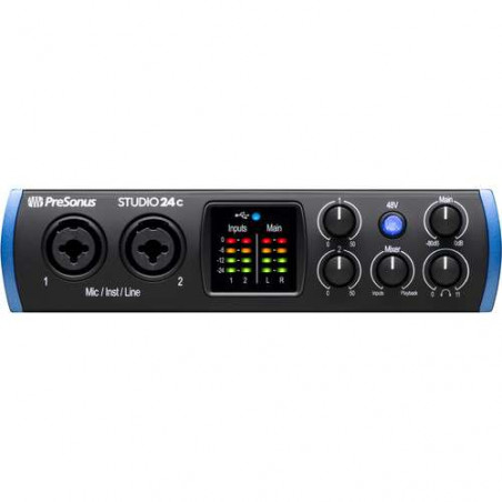 S24C PreSonus STUDIO 24c interfaccia audio USB-C 24bit/192kHz, 2 IN pre 48V e 4