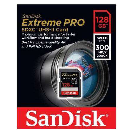 SANDISK EXTREME PRO 128GB  HC 260/300 MB/s- 3100860