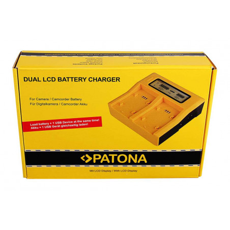 7689 PATONA Caricabatterie doppio per batterie Canon BP-A30
