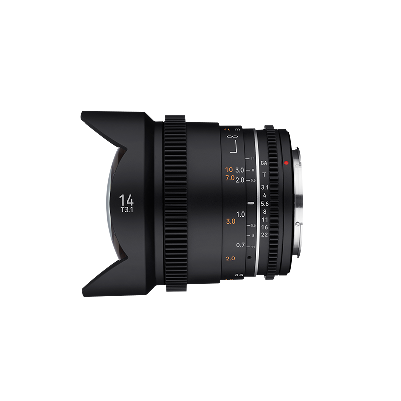 SY1V2E Samyang obiettivo 14mm T3.1 VDSLR MK II MFT
