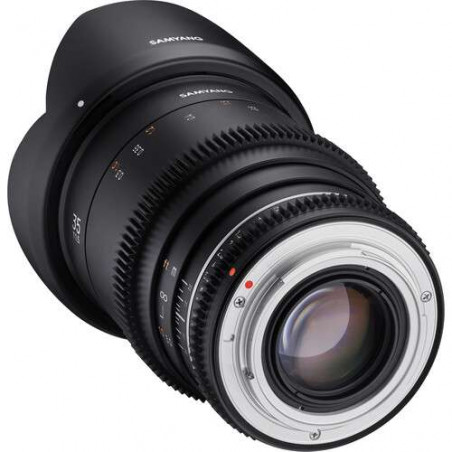 Obiettivo VDSLR Samyang 35mm T1.5 MK 2con attacco Canon EF, Manco