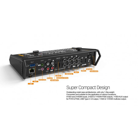 AVMATRIX Streaming Video Switcher Mini 6 CH SDI + HDMI