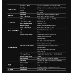 AVMATRIX Streaming Video Switcher Mini 6 CH SDI + HDMI