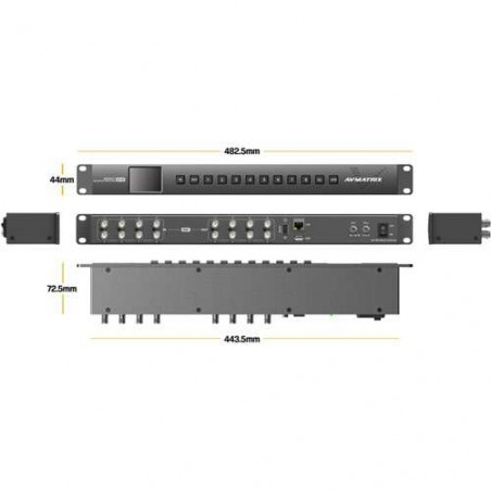 AVMATRIX Matrice e Switcher 3G-SDI a 8X8 ( 1 RU)