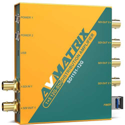 AVMATRIX Amplificatore di distribuzione con reclocking 12G-SDI 1x5